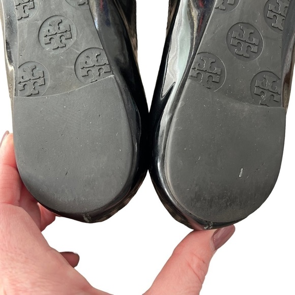 Tory Burch - Reva Black Patent Leather Flats Sz 7 - Picture 13 of 15